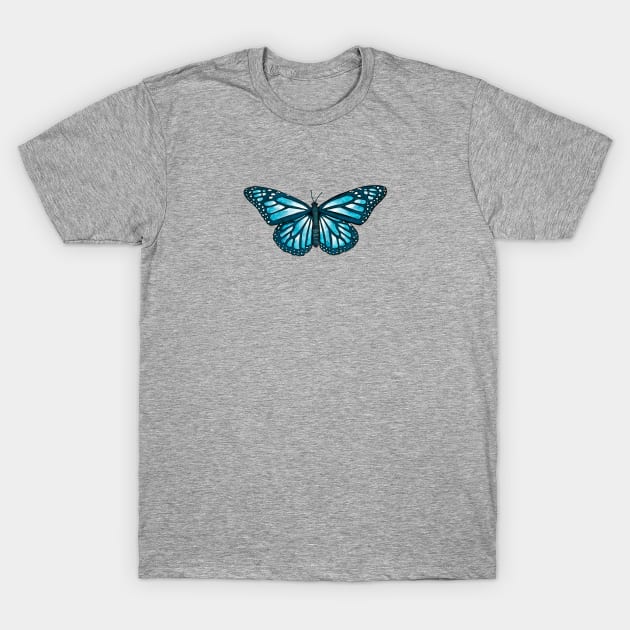 Pretty Blue Butterfly T-Shirt by CherylMarie